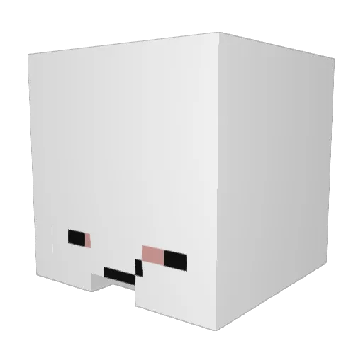 Mozzicone7073 Minecraft avatar head, 3D render