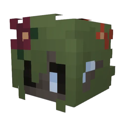 Mozzir Minecraft avatar head, 3D render