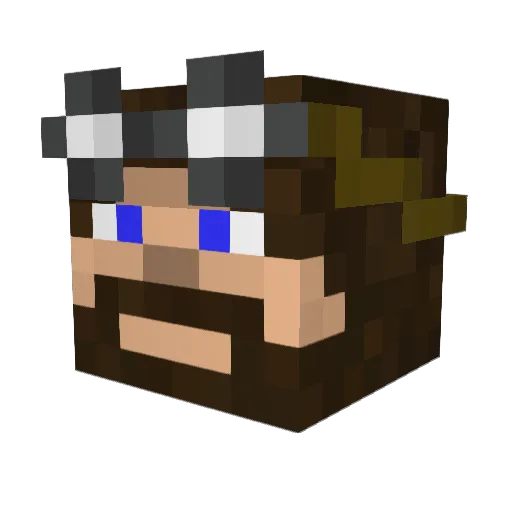 Mpcicco Minecraft avatar head, 3D render