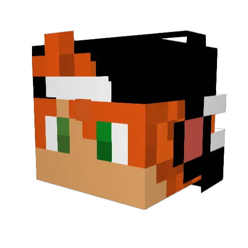 Mpikeman Minecraft avatar head, 3D render