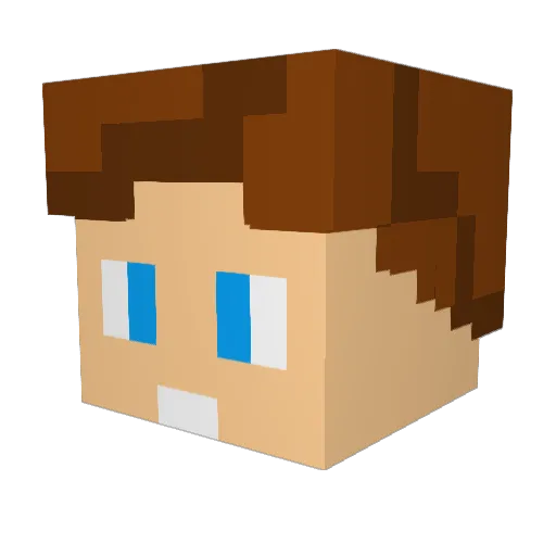 Mpoc14 Minecraft avatar head, 3D render