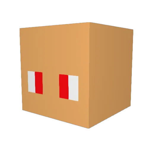 MptShiny Minecraft avatar head, 3D render