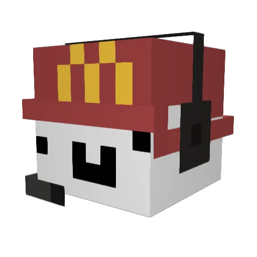 Mqca Minecraft avatar head, 3D render