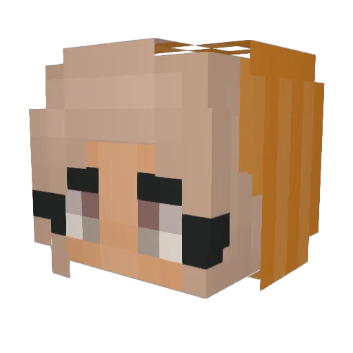 Mqkensey Minecraft avatar head, 3D render