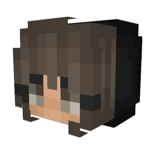 Mqlif Minecraft avatar head, 3D render