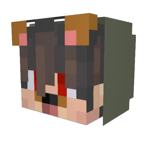 Mqlodies Minecraft avatar head, 3D render