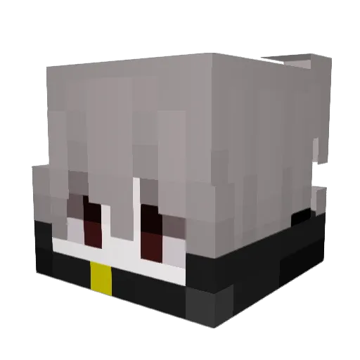 Mqqcx Minecraft avatar head, 3D render