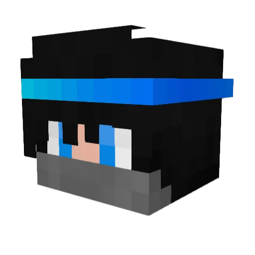 Mqryo Minecraft avatar head, 3D render