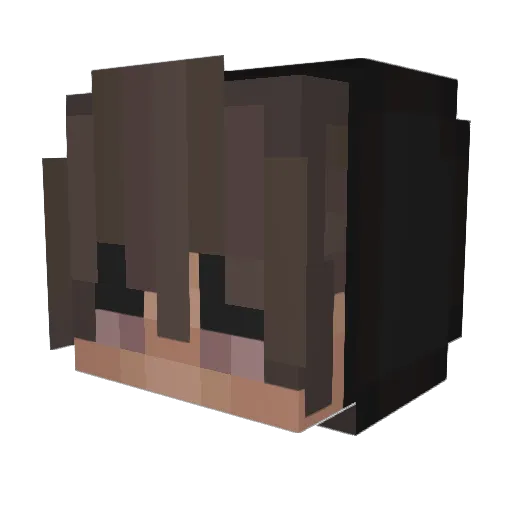Mqstical Minecraft avatar head, 3D render