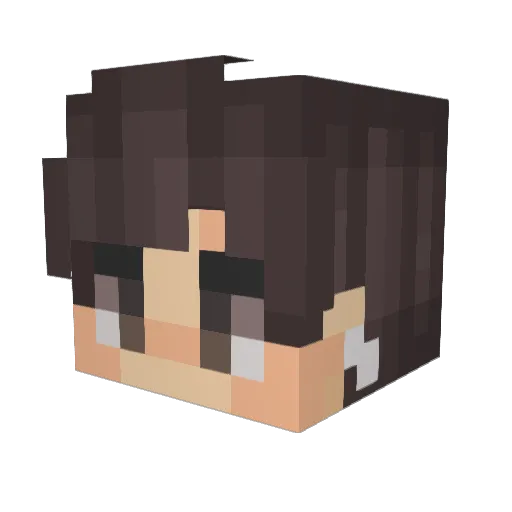 Mqteohh Minecraft avatar head, 3D render