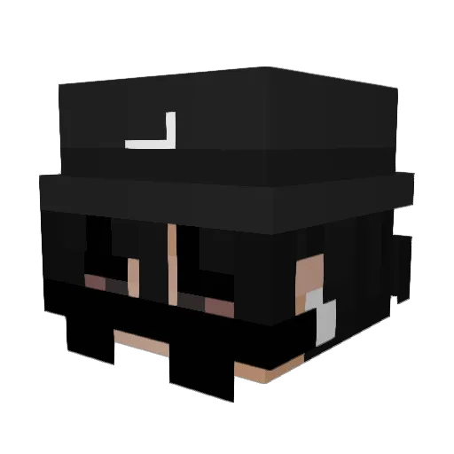 Mqttexphobia Minecraft avatar head, 3D render