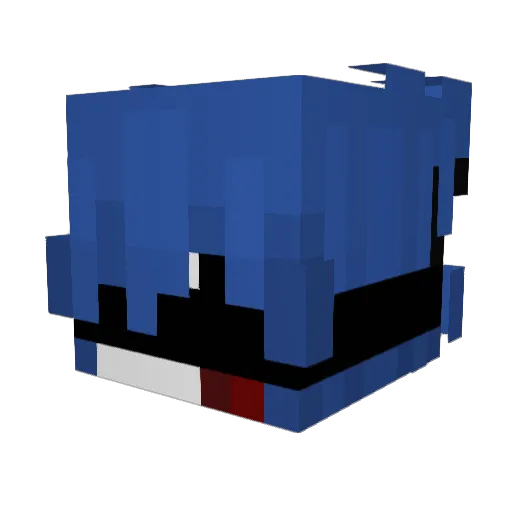 Mqxime_ Minecraft avatar head, 3D render