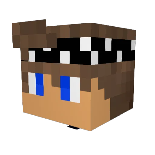 Mqxsim Minecraft avatar head, 3D render