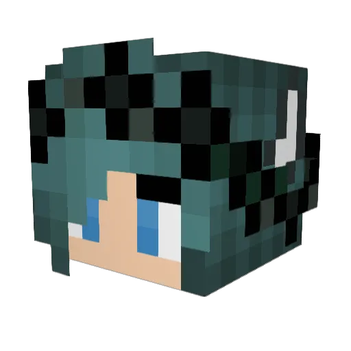 MqybeItzAmber_ Minecraft avatar head, 3D render