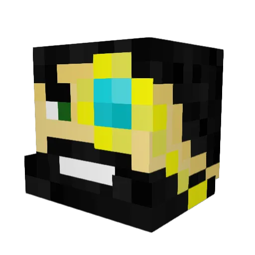 Mr0Fed Minecraft avatar head, 3D render