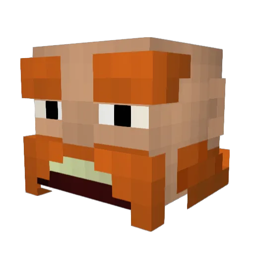 Mr0Yumz Minecraft avatar head, 3D render