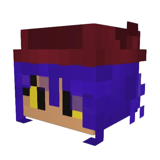 Mr1Penguin Minecraft avatar head, 3D render