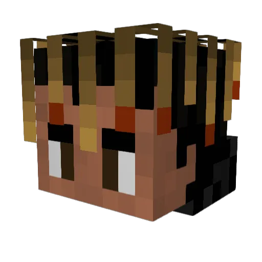 Mr1Whistle Minecraft avatar head, 3D render