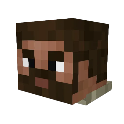 Mr302_ Minecraft avatar head, 3D render