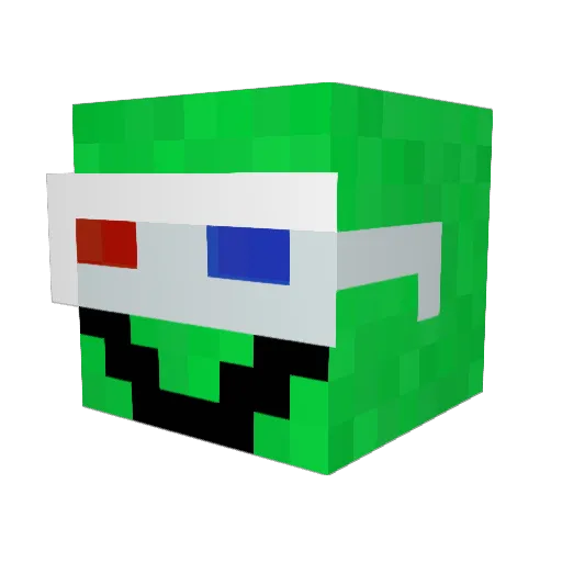 Mr3DAlien Minecraft avatar head, 3D render