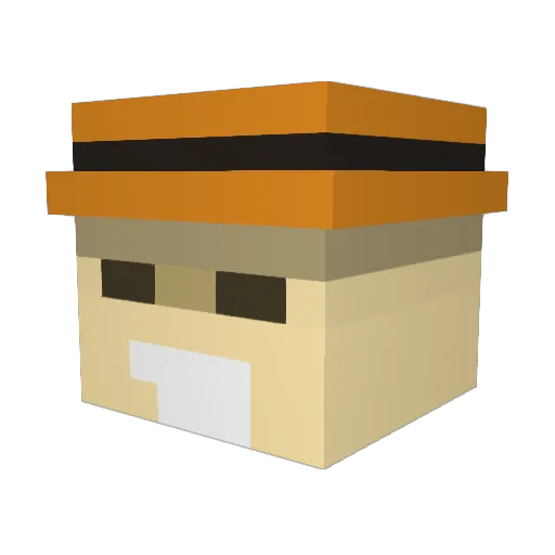 Mr3lectr0 Minecraft avatar head, 3D render