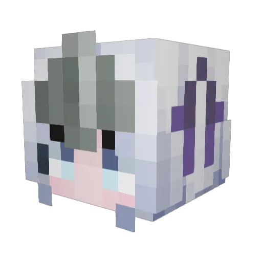 Mr3q Minecraft avatar head, 3D render