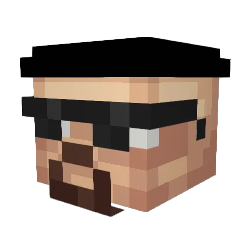 Mr420 Minecraft avatar head, 3D render