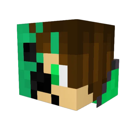 Mr4DCraft_ Minecraft avatar head, 3D render