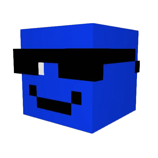 Mr8bitShady Minecraft avatar head, 3D render