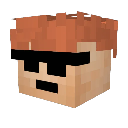 Mr9MG Minecraft avatar head, 3D render