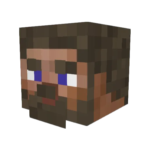 MrABoomb Minecraft avatar head, 3D render