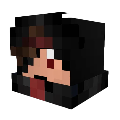 MrALAGM Minecraft avatar head, 3D render