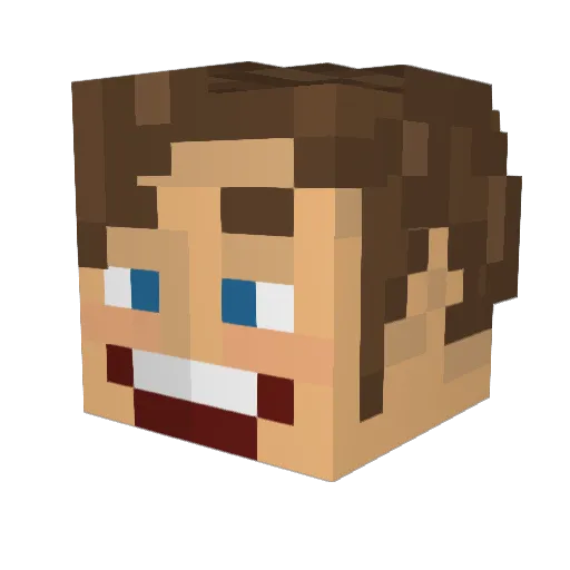 MrAdds Minecraft avatar head, 3D render