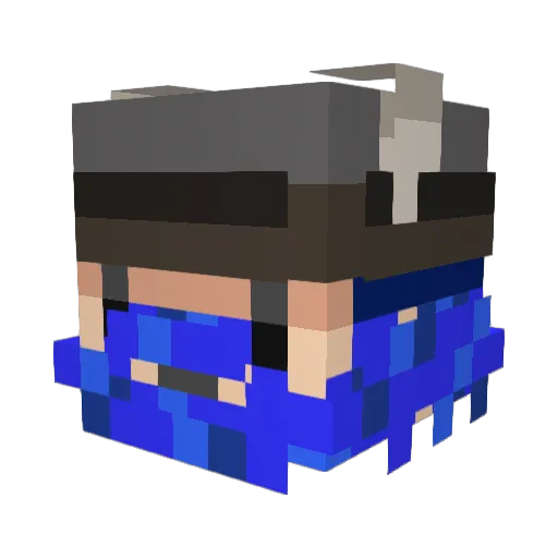MrAfg Minecraft avatar head, 3D render