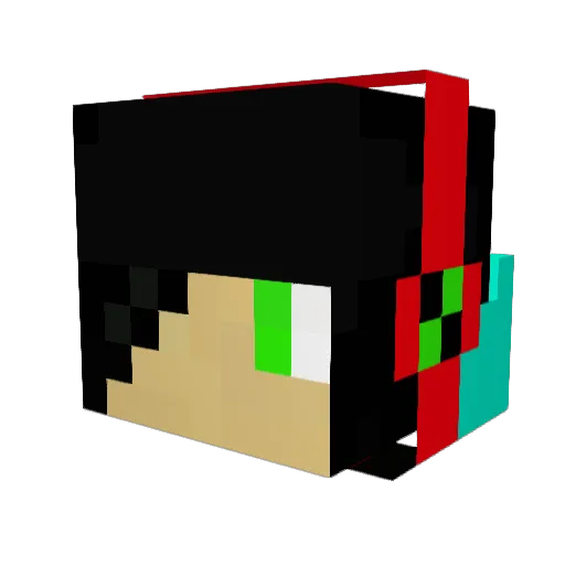 MrAhmed911 Minecraft avatar head, 3D render