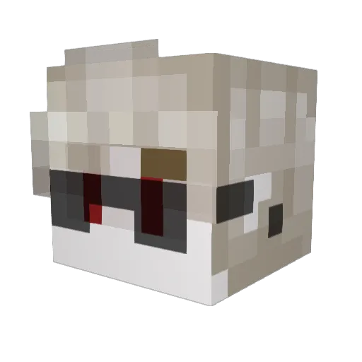MrAl3x1s Minecraft avatar head, 3D render