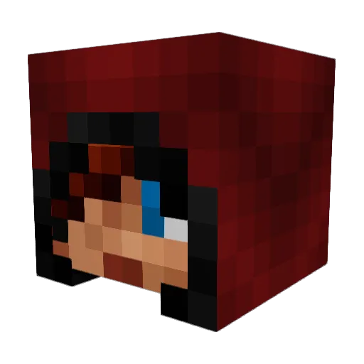 MrAloo_ Minecraft avatar head, 3D render