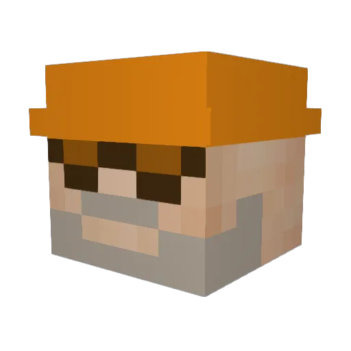 MrAlwaysBored Minecraft avatar head, 3D render