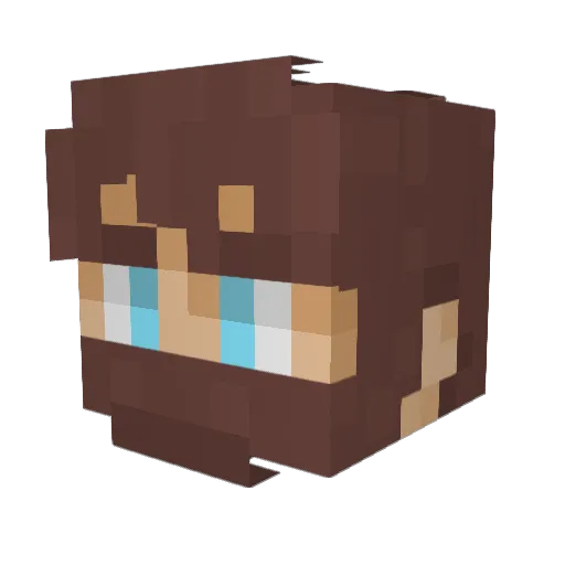 MrAnte Minecraft avatar head, 3D render