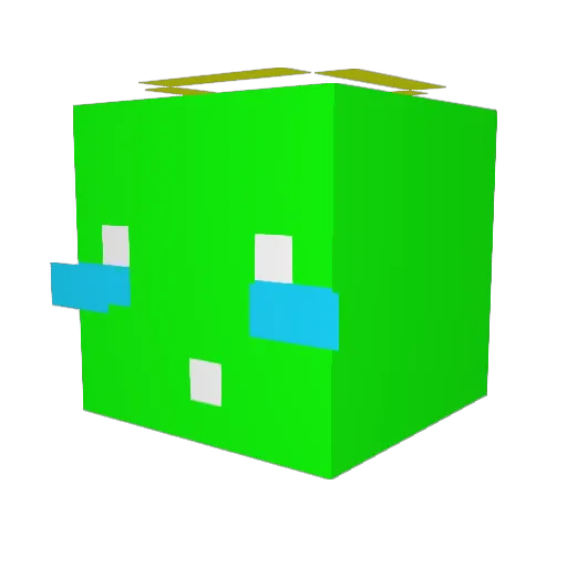 MrApluz Minecraft avatar head, 3D render