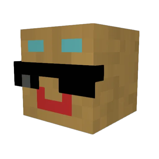 MrAqui Minecraft avatar head, 3D render