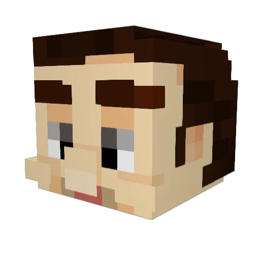 MrArrag Minecraft avatar head, 3D render