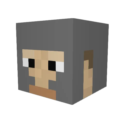MrArtyc Minecraft avatar head, 3D render