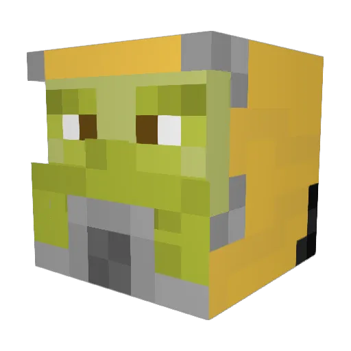 MrAsync Minecraft avatar head, 3D render