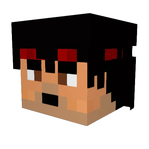 MrAtomyk Minecraft avatar head, 3D render
