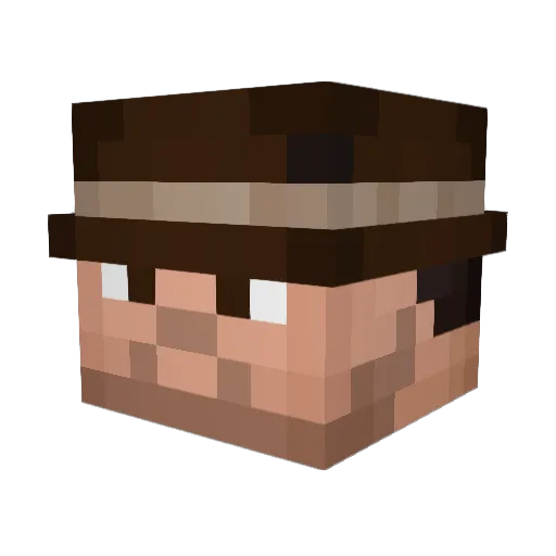 MrAviator Minecraft avatar head, 3D render