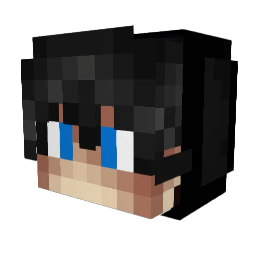 MrAzul Minecraft avatar head, 3D render