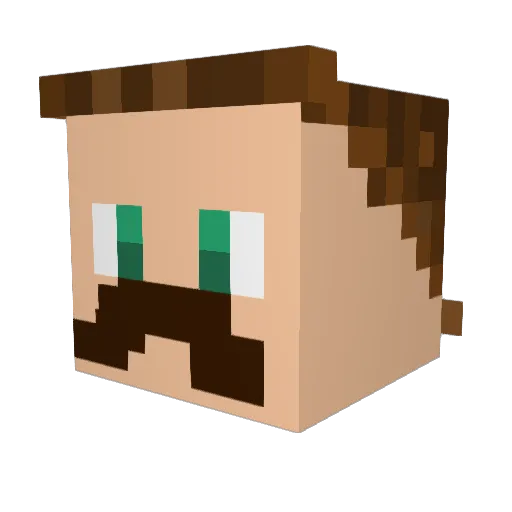 MrB040 Minecraft avatar head, 3D render