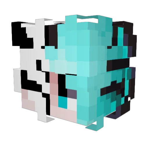 MrBUDA55 Minecraft avatar head, 3D render