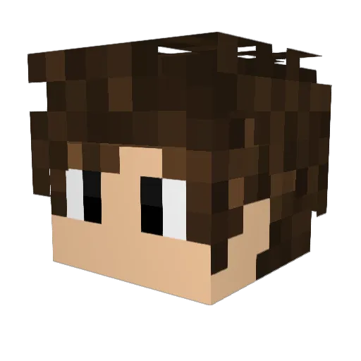 MrBagelBite Minecraft avatar head, 3D render